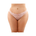 Ivy Lace Bikini Panty With Lattice Cut-Out Back Light Pink Queen - Fantasies Boutique
