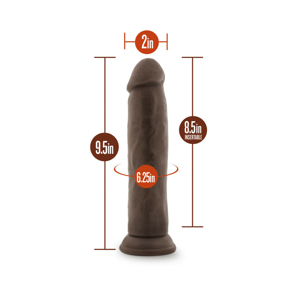 Dr. Skin Realistic 9.5 in. Dildo Brown - Fantasies Boutique