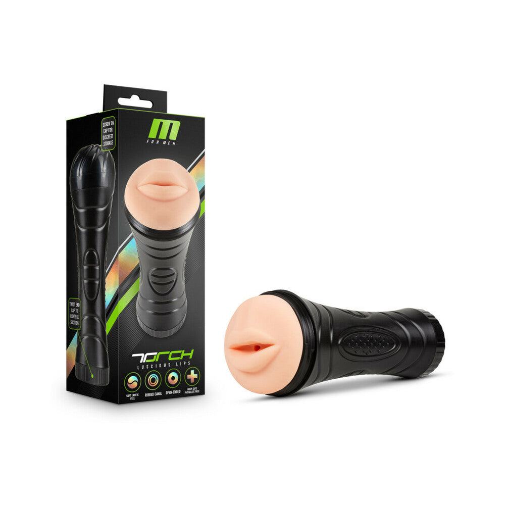 Blush M for Men Torch Luscious Lips Oral Stroker Beige - Fantasies Boutique