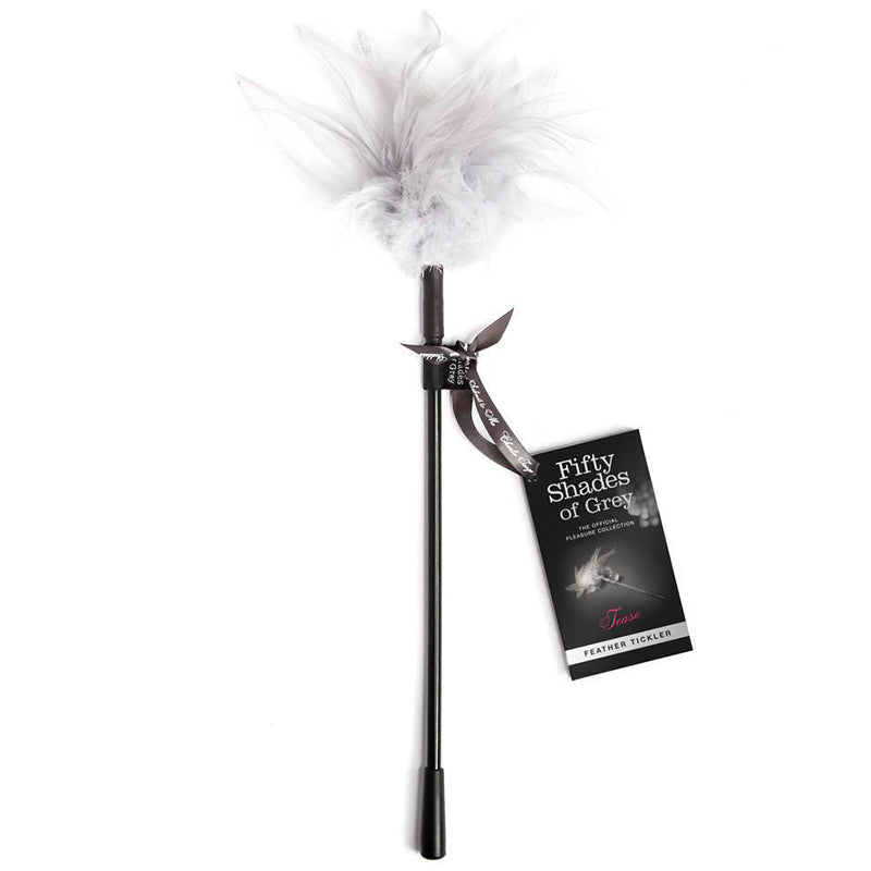 Fifty Shades of Grey Tease Feather Tickler Gray - Fantasies Boutique