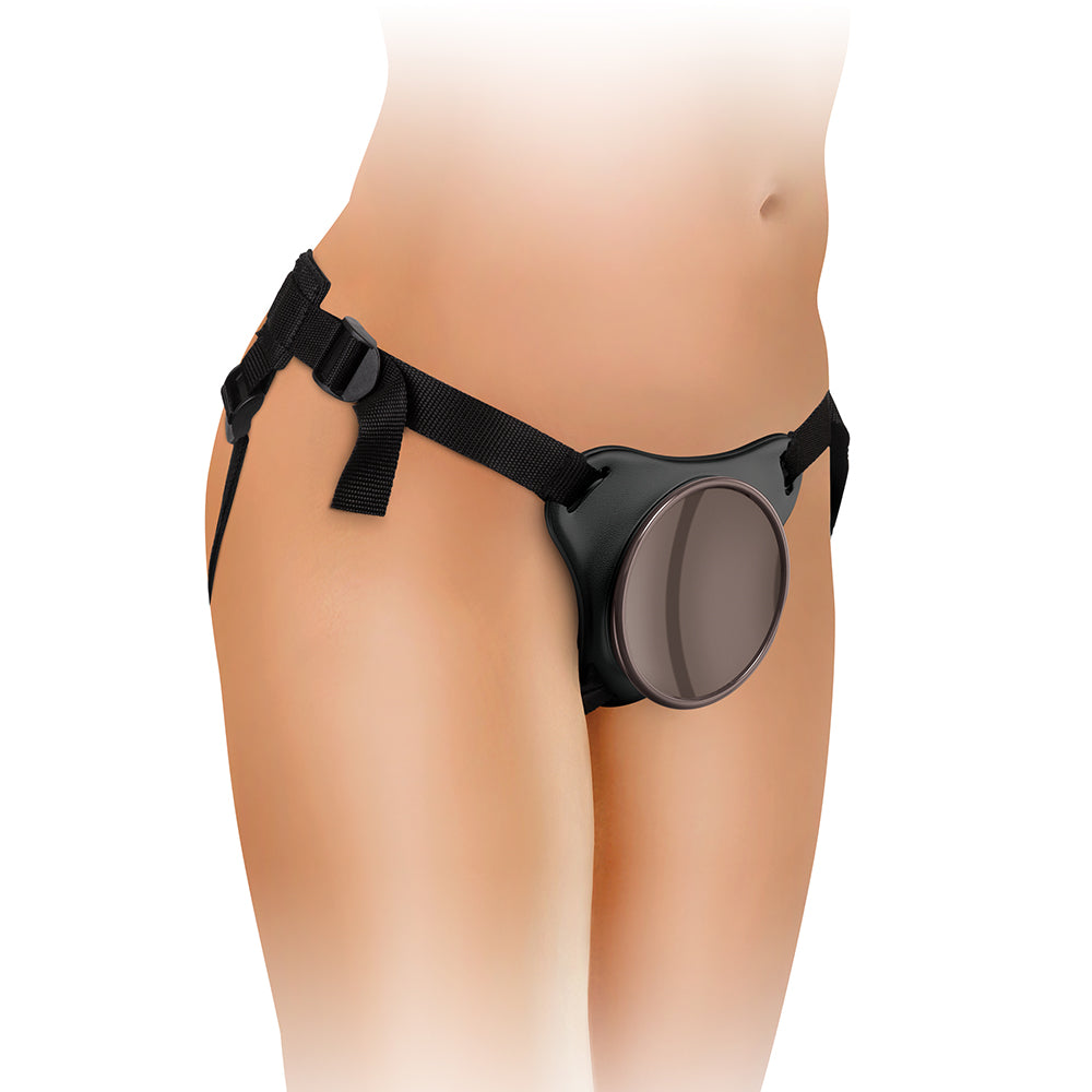 King Cock Elite Deluxe Silicone Body Dock Kit Beige/Black - Fantasies Boutique
