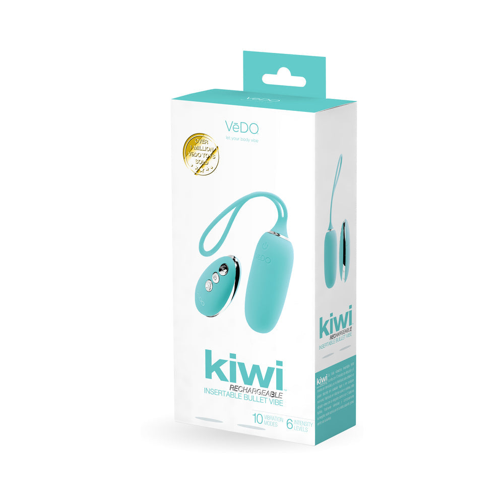 Vedo Kiwi Rechargeable Insertable Tease Me Turquise Bullet - Fantasies Boutique