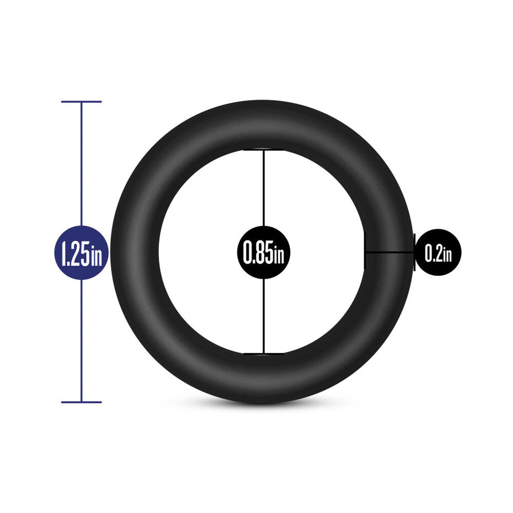 Blush Performance VS2 Pure Premium Silicone Cockrings 3-Pack Small Black - Fantasies Boutique