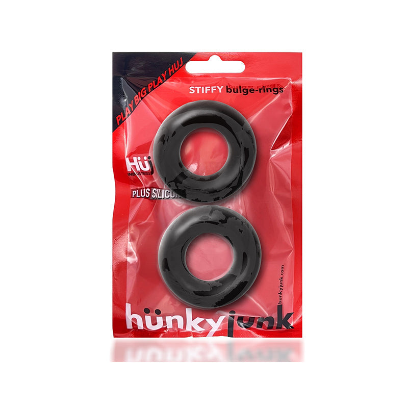 OxBalls Stiffy 2-Pack Bulge Cockrings Silicone TPR Tar Ice - Fantasies Boutique