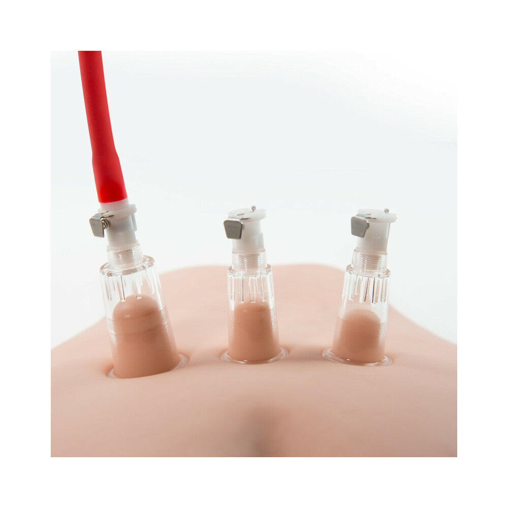 Temptasia - Nipple Pumping Cylinders - Set of 2 (1in Diameter) - Clear