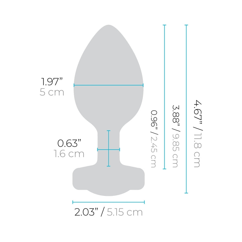 b-Vibe Vibrating Jewel Rechargeable Remote-Controlled Anal Plug with Gem Base Black Diamond XXL - Fantasies Boutique