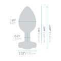 b-Vibe Vibrating Jewel Rechargeable Remote-Controlled Anal Plug with Gem Base Black Diamond XXL - Fantasies Boutique
