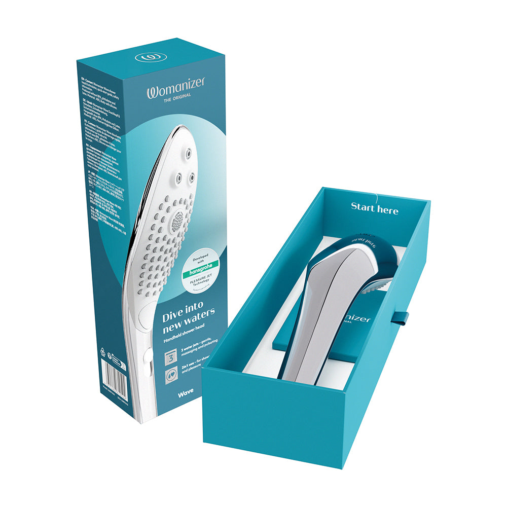 Womanizer Wave Shower Head Masturbator Chrome - Fantasies Boutique