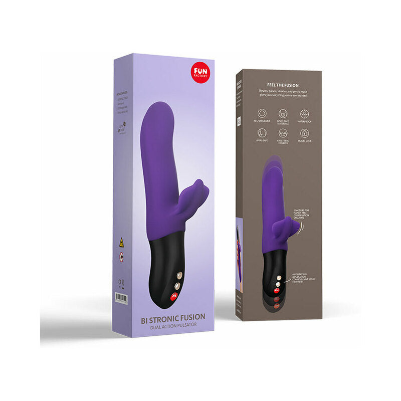 Fun Factory Bi Stronic Fusion Dual Action Pulsator Violet - Fantasies Boutique