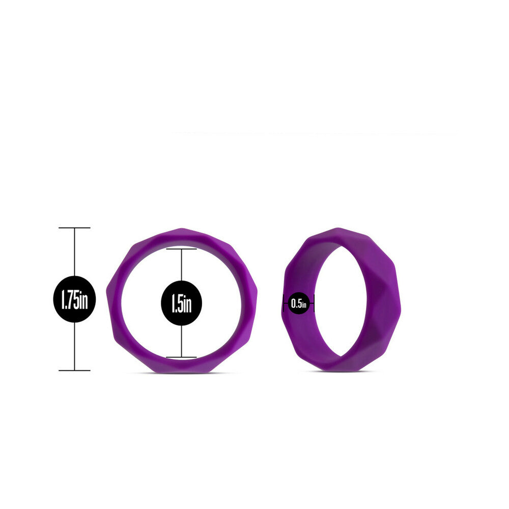 Blush Wellness Geo Silicone Cockring Purple - Fantasies Boutique