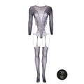 Le Desir Shade Kalyke XXIII Bodystocking with Turtleneck Black O/S - Fantasies Boutique