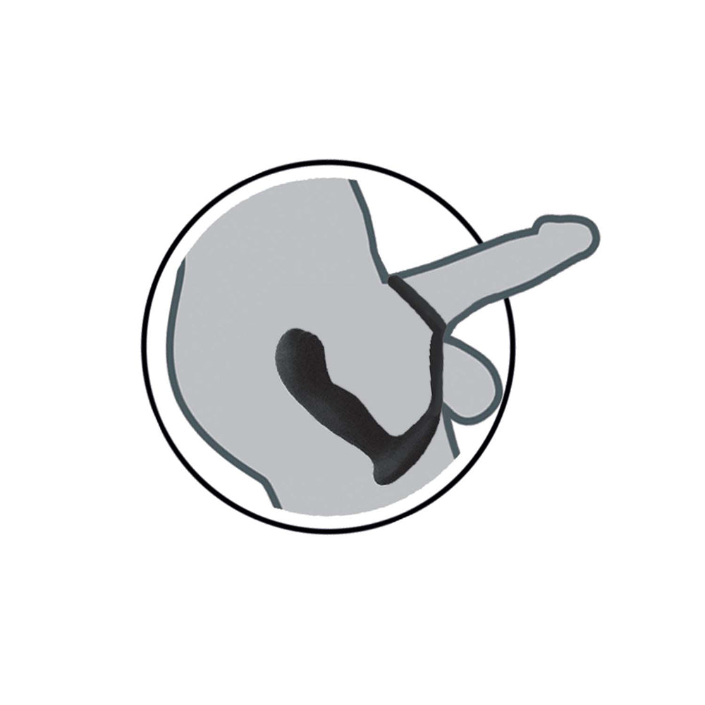 Butts Up Prostate Massager With Scrotum & Cock Ring Black - Fantasies Boutique