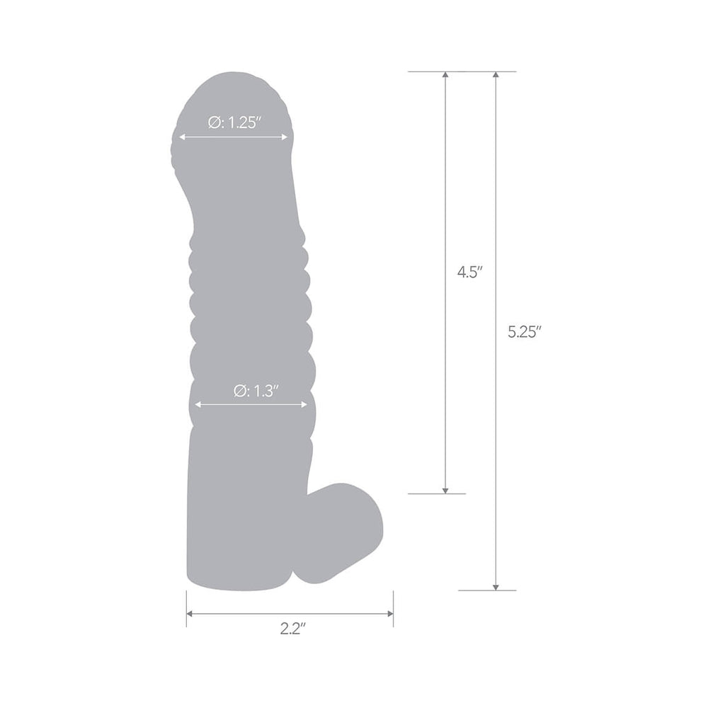 Blue Line 5.25 in. Vibrating Penis Enhancing Sleeve Extension - Fantasies Boutique
