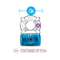 Blush Play with Me Pleaser Rechargeable Vibrating C-Ring Blue - Fantasies Boutique