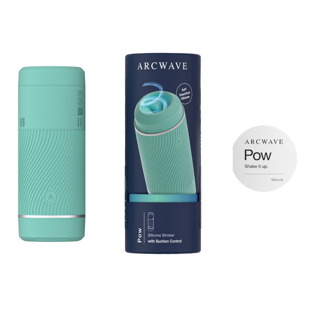 Arcwave Pow Silicone Stroker with Suction Control Mint - Fantasies Boutique