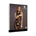 Shots Le Desir Crotchless Leopard Bodystocking Black O/S - Fantasies Boutique