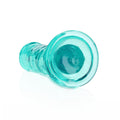 RealRock Crystal Clear Straight 6 in. Dildo Without Balls Turquoise - Fantasies Boutique