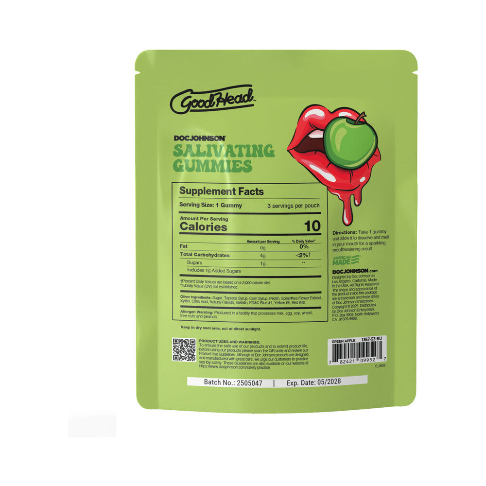 GoodHead Salivating Gummies 24-Pack Display Green Apple