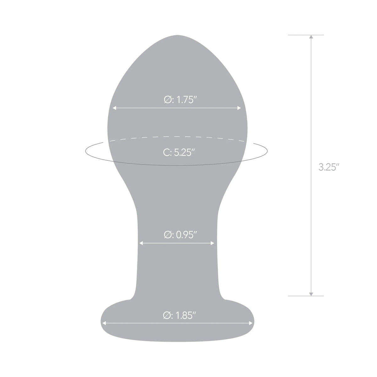 Glas 3.5 in. Galileo Glass Butt Plug - Fantasies Boutique