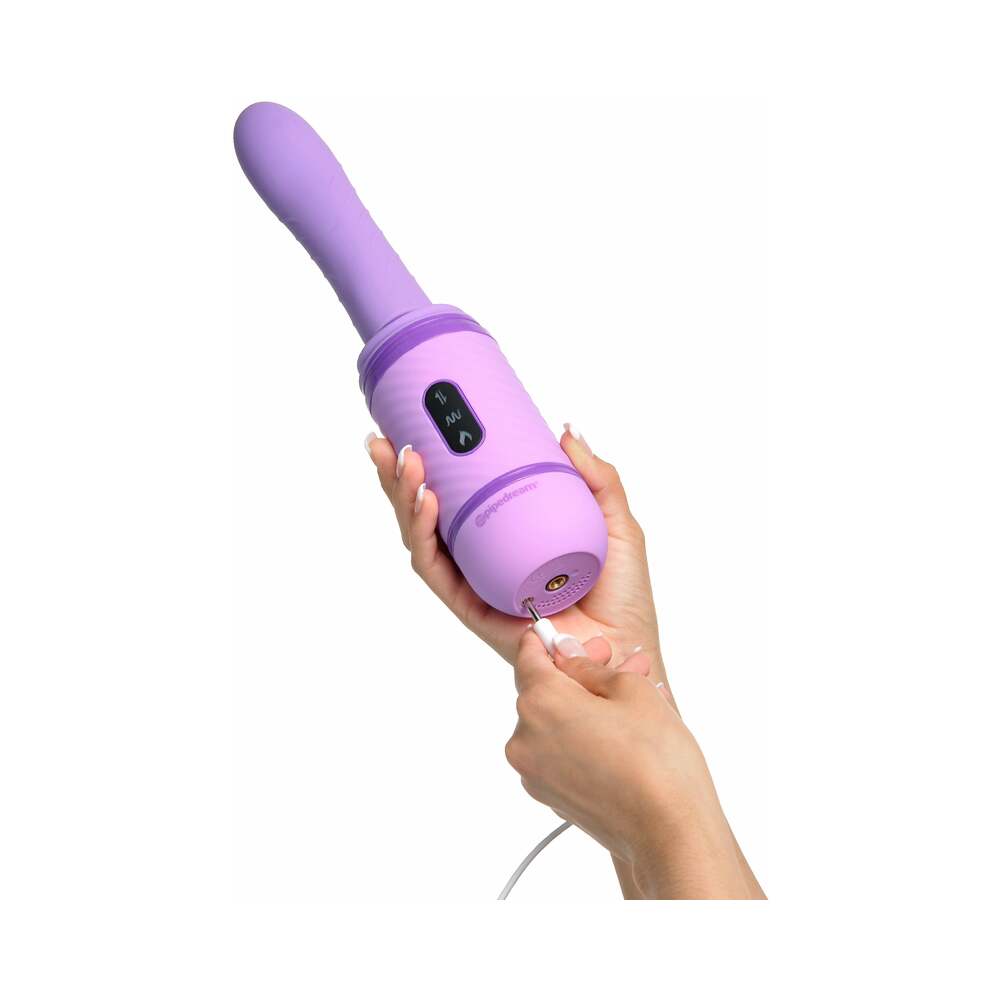 Pipedream Fantasy For Her Love Thrust-Her Rechargeable Silicone Thrusting Vibrator Purple - Fantasies Boutique