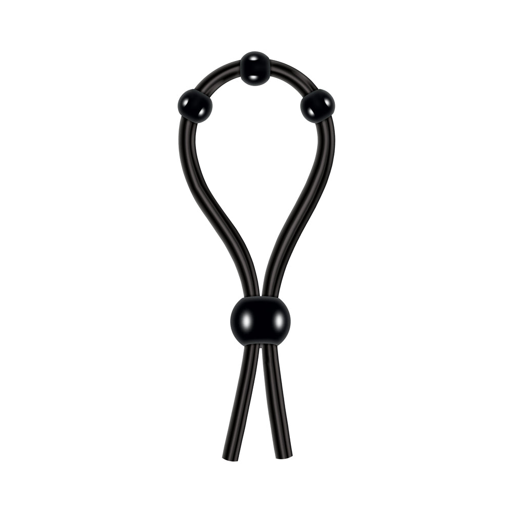 Zero Tolerance Ultimate Silicone Lasso Adjustable Cockring Black - Fantasies Boutique