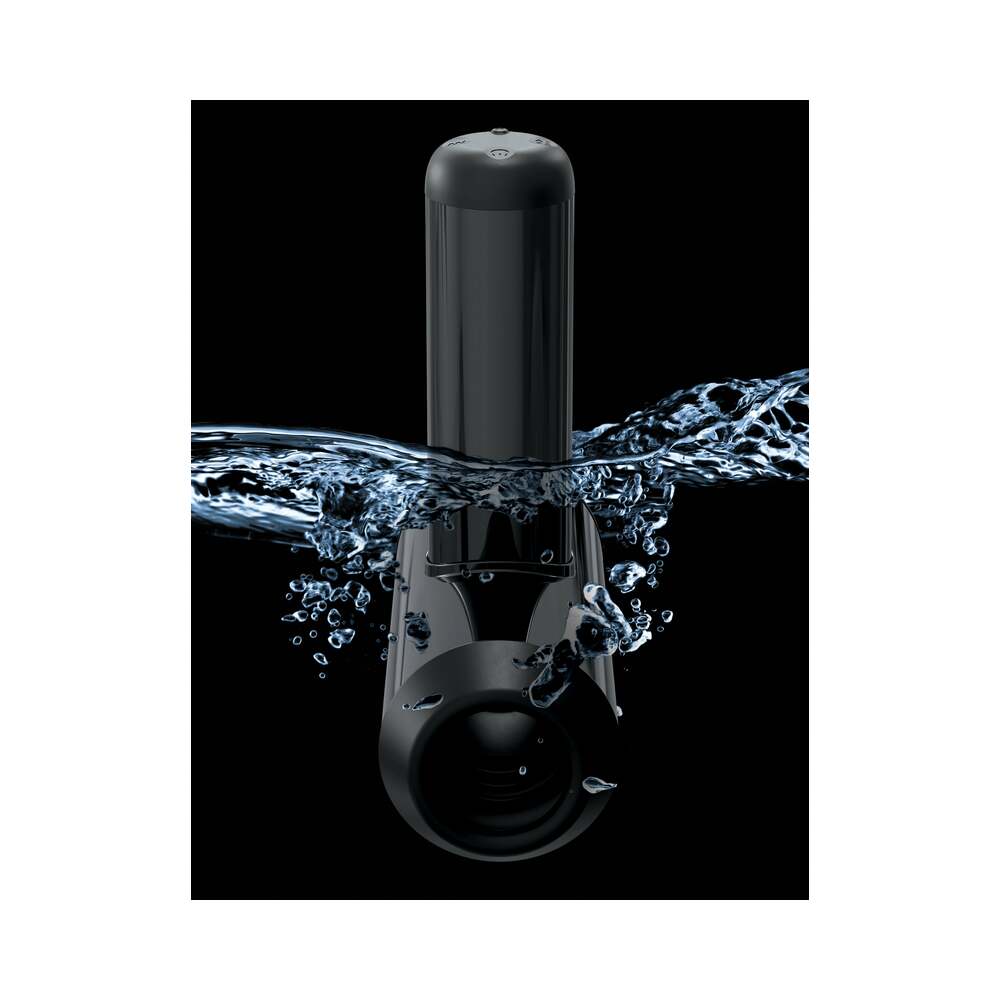 PDX Elite Hydrobator Rechargeable Silicone Vibrating Aquatic Stimulation Stroker Black - Fantasies Boutique