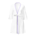 Magic Silk Sheer Passion Flutter Sleeve Robe White/Lavender Queen Size