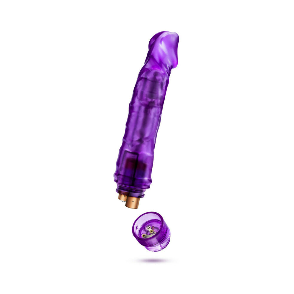 B Yours Vibe 6 Realistic 9.25 in. Vibrating Dildo Purple - Fantasies Boutique