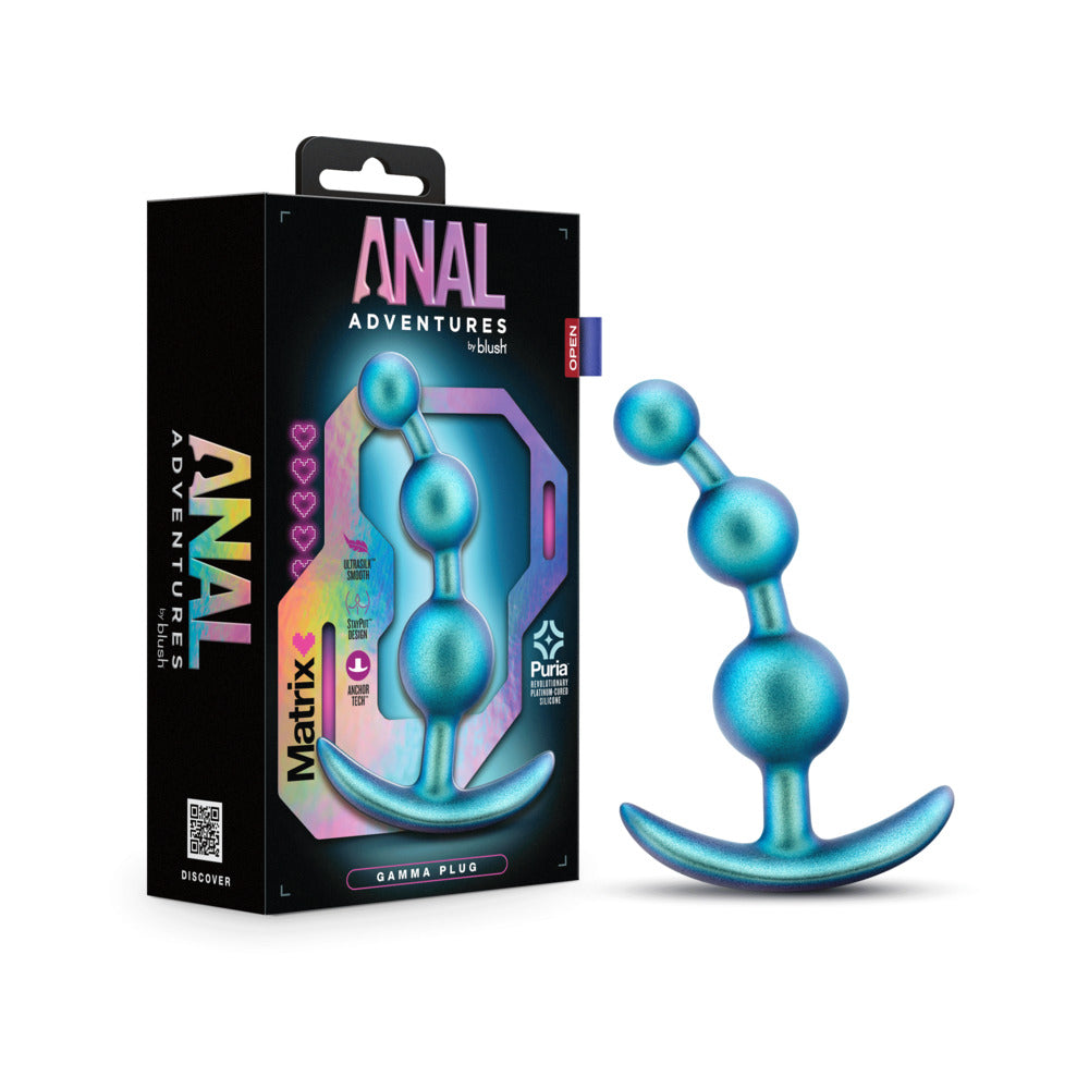 Anal Adventures Matrix Gamma Plug Neptune Teal - Fantasies Boutique