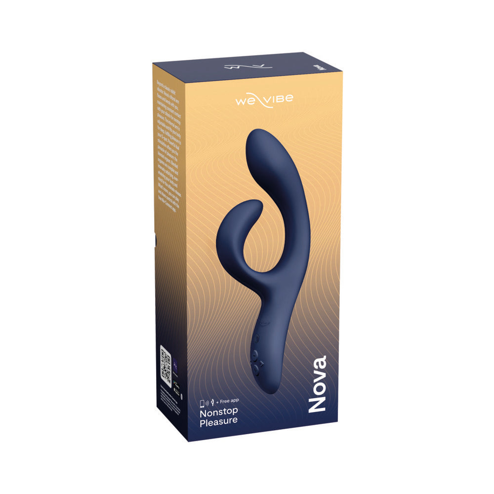 We-Vibe Nova 2 Rechargeable Flexible Silicone Rabbit Vibrator Midnight Blue - Fantasies Boutique
