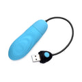 BANG! 7X Pulsing Rechargeable Silicone Bullet Blue