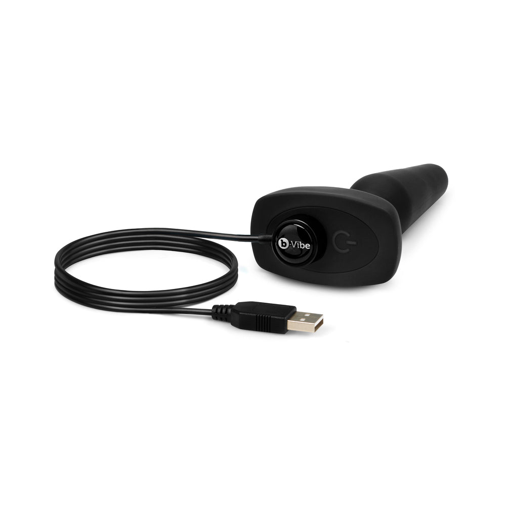 b-Vibe Trio Rechargeable Remote-Controlled Triple-Motor Vibrating Silicone Anal Plug Black - Fantasies Boutique