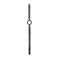 Ouch! Black & White Silicone Ring Gag With Adjustable Bonded Leather Straps Black