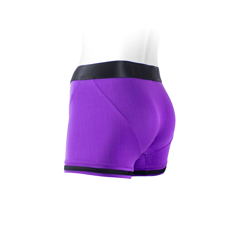 SpareParts Tomboii Nylon Boxer Briefs Harness Purple/Black Size XL