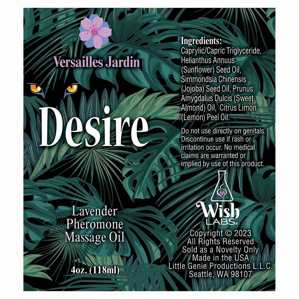 Desire Pheromone Massage Oil Lavender 4 oz. - Fantasies Boutique