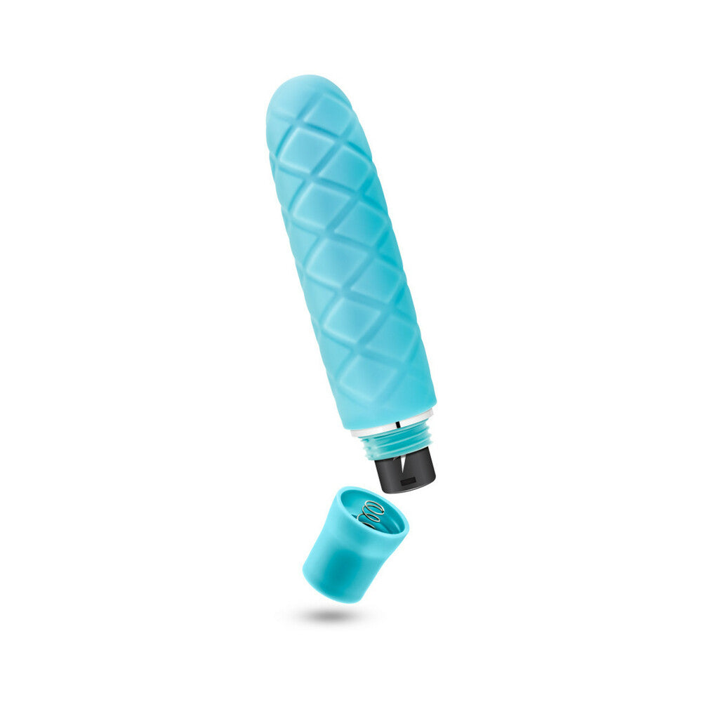 Blush Luxe Cozi Mini Silicone Slimline Vibrator Aqua - Fantasies Boutique