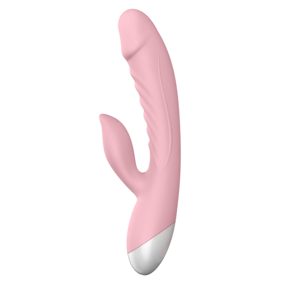 Luv Inc Rv20 Rabbit Vibrator Rechargeable Silicone Dual Stimulator Pink - Fantasies Boutique