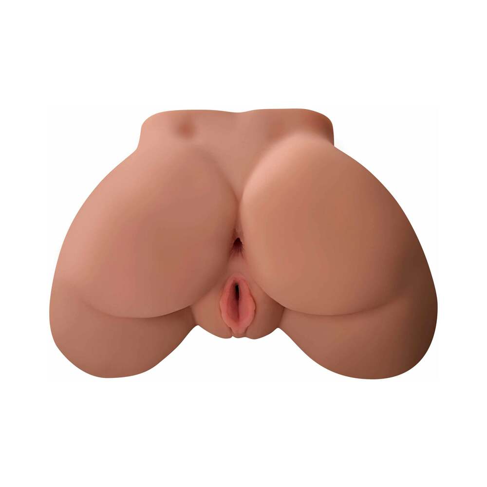 PDX Plus Perfect Ass Dual Entry Masturbator Tan - Fantasies Boutique