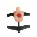 Fetish Fantasy Series Vibrating 11 in. Hollow Strap-On with Balls Beige/Black - Fantasies Boutique