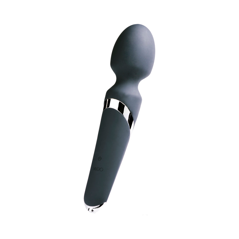 VeDO Wanda Rechargeable Wand Vibe - Just Black - Fantasies Boutique