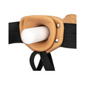 RealRock Realistic 10 in. Vibrating Hollow Strap-On Tan - Fantasies Boutique