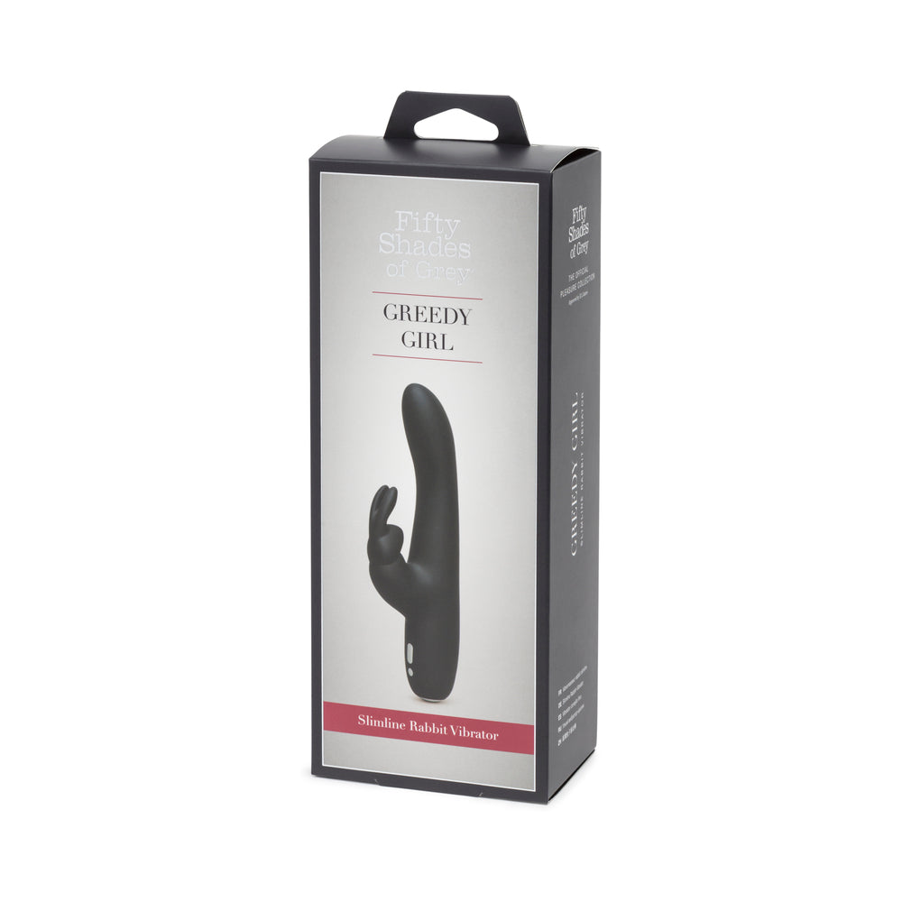 Fifty Shades of Grey Greedy Girl Slimline Rabbit Vibrator - Fantasies Boutique