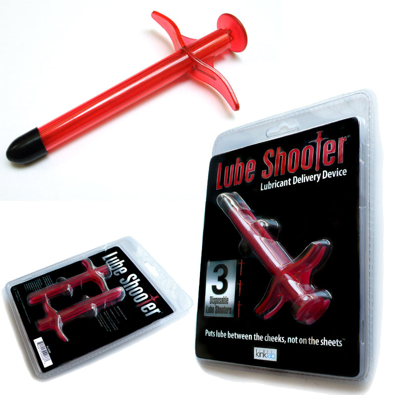 KinkLab Lube Shooter Red (3pk) - Fantasies Boutique