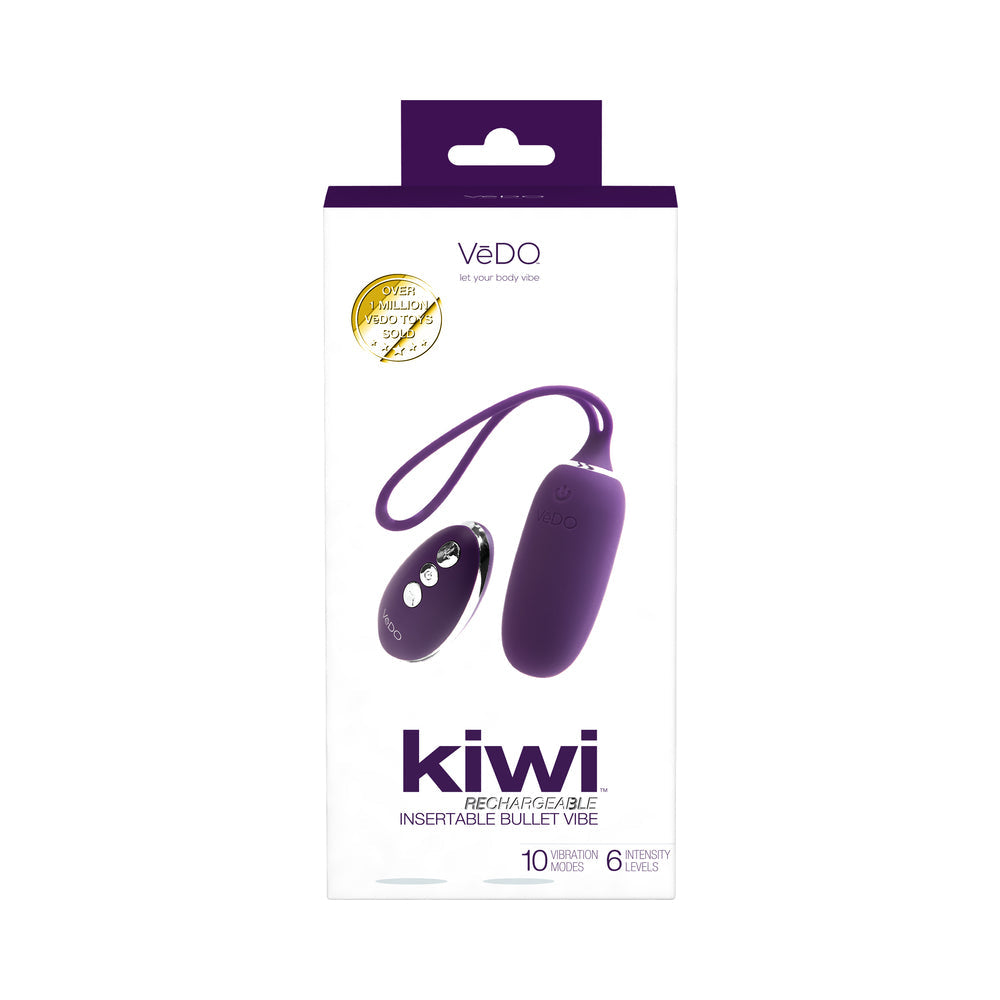 Vedo Kiwi Rechargeable Insertable Bullet Deep Purple - Fantasies Boutique