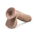 Au Naturel 7 in. Posable Dual Density Dildo with Balls Tan - Fantasies Boutique