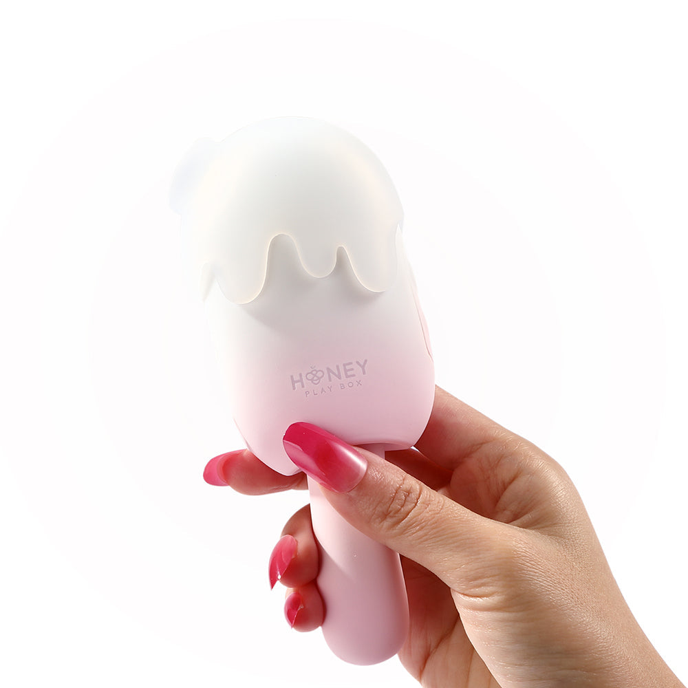 Honey Play Box Bite Me Sucking Tapping & Vibrating Cream Pop Stimulator - Fantasies Boutique