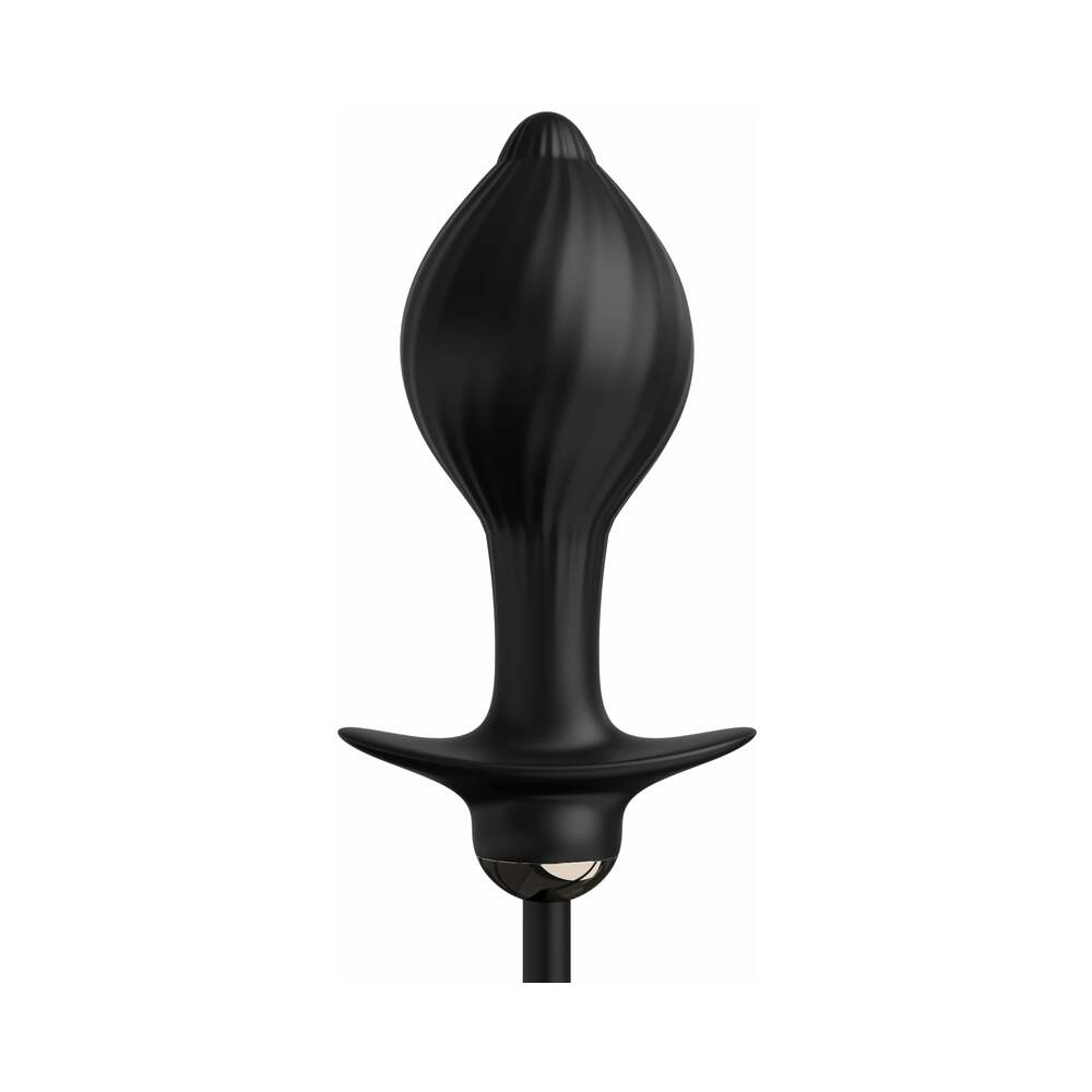 Pipedream Anal Fantasy Elite Collection Auto-Throb Inflatable Vibrating Plug Black - Fantasies Boutique