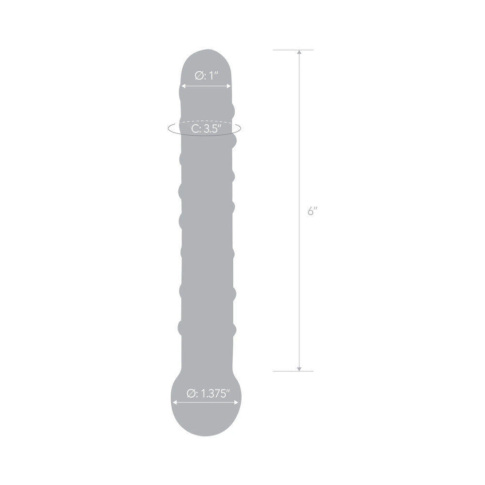 Glas 7 in. Callisto Clear Glass Dildo - Fantasies Boutique
