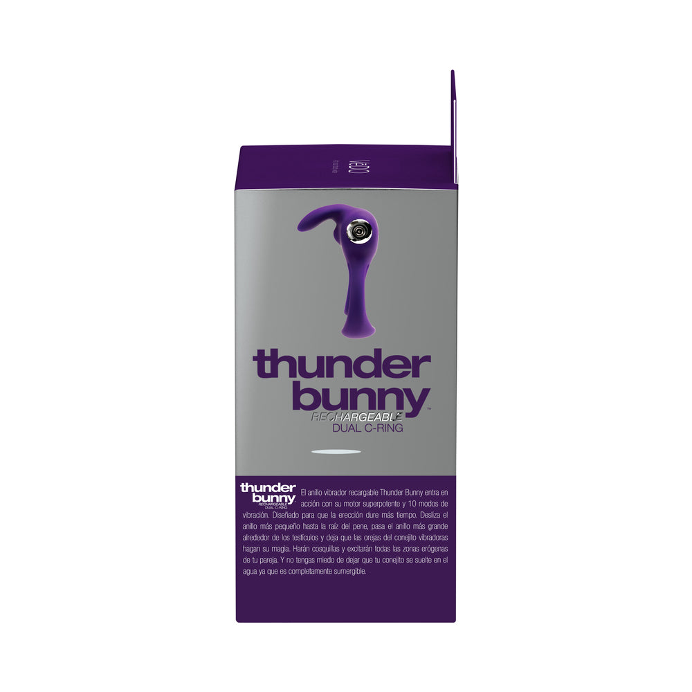 VeDo Thunder Bunny Rechargeable Dual C Ring Purple - Fantasies Boutique