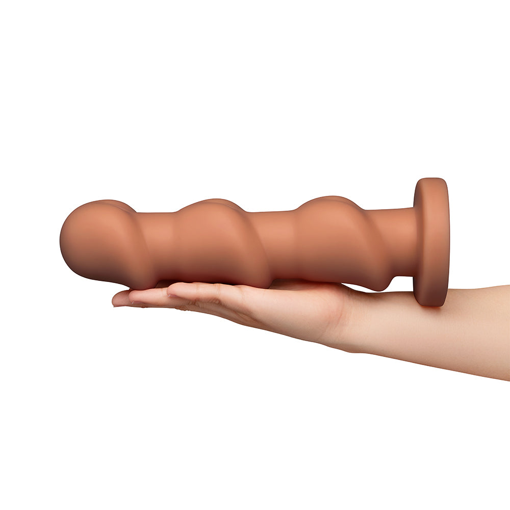 b-Vibe Headz 10.5 in. Multi-Bulb Dildo with Flared Base